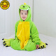 G.DUCKKIDS Cute Tyrannosaurus Pajamas Autumn and Winter Little Girls Boys Coral Velvet Cartoon Long Sleeve Girls Children One-piece Home Clothes Bean Green Dragon 165 Adult S# High 145-155 with Shoes