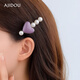 AJIDOU Ajidou hairpin fashion imitation pearl love resin duckbill clip side clip three-dimensional forehead hairpin broken hairpin