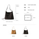 Ximuting Jingye Bucket Bag New Women's Commuting Design Single Shoulder Crossbody Light Luxurious Armpit Bag Dark Coffee Large Size
