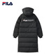 FILA official women's down jacket winter warm and fashionable mid-length warm sports down jacket
