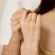 Chow Sang Sang Pure Gold Dragon Scale Ring Love Nest Gold Ring Can Be Used as Couple Ring Price 93546R 11 Circles 5.25g