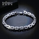 SHENGSHIQIYUAN pt950 platinum bracelet men's platinum bracelet men's genuine platinum carving craft thick style high-end sense 20 cm 18-19 g thick about 4.3mm