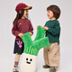 
Papa Crawling [Super Plant Co-branding] Autumn Parent-child Clothes Family of Three Long Sleeve T-shirt Pure Cotton Loose Top Oat Color Adult 175