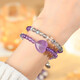 Natural Amethyst Love Armband graues Mondlicht Doppelkreis weißer Kristall Citrin Armband Anhänger Chinesisches Valentinstag Geschenk Z1392 Amethyst Grey Moonlight Doppelkreis [mit Zertifikat
