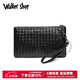 Walker Shop Herren Clutch Bag Handtasche 2025 Neue Herrenbeutel echte Leder -Herrenhandtasche weiche Lederumschlagbeutel Business Casual Leder Schwarz klein (25 cm*15 cm)
