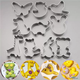 Yusenyi 304 stainless steel cake mold cartoon biscuit baking tool animal diy pineapple cake mold fruit and vegetable steamed bun mold animal 10-piece set animal 10-piece set 10g