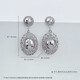 Laofu gold and platinum wire-wrapped fish scale pigeon egg earrings, about 7.88g