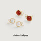 Amber Lollipop jewelry earrings women's earrings light luxury gem red agate earrings anniversary birthday gift for girlfriend and wife