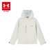 Under Armor Children's Jacket Children's Autumn and Winter Hooded Fitted Woven Thickened Jacket Winter Casual Jacket 254304397 Cream White 170