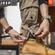 JEEP SPIRIT美式工装裤子男2025新款机能户外战术休闲裤男生束脚宽松型甄选 YM-655卡其色 3XL