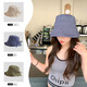 
Japanese fisherman hat for women in summer new style small fresh checked curly edge sun protection hat wide brim small basin hat green