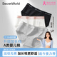 SecretWorld underwear for women 100% pure cotton length 10a antibacterial cotton A-type traceless breathable large-size sports briefs