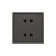 Prise à quatre trous gris sidéral série Schneider Hao Lang C2E426U2_BG_C1 prise à quatre trous Hao Lang gris sidéral