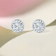 Saturday Fu PT950 platinum earrings female star round simple earrings birthday gift B0920928 about 1.93g one pair