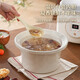 Chigo electric stew pot, steamer, electric cooking pot, stew pot, casserole pot, stew and steaming, all-in-one food supplement pot, stew pot, soup cup, electric stew pot, electric casserole pot, soup pot, stew pot, 3.8L white porcelain model, smart reservation, no supervision required 3.8L