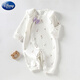 Disney Autumn and Winter New Baby Ropa, mono de cuatro estaciones para bebés, ropa de jamón de manga larga, hombres y mujeres, ropa de rastreo de bebés, mariposa de bebé 16783-Qingqing Elegance-Green 66cm 66 sugerido 12-15Jin [Jin equivale a 0.5 kg]