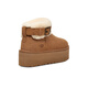 Ugg automne nouvelle femme épaisse femme épaisse bottes de neige courtes chaussures de fourrure paresseuses 1144041che marron 37