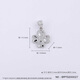 Jibaolou PT950 platinum pendant double-sided fish scale love four-leaf clover platinum pendant 1.91g