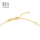 Chow Sang Sang gold necklace, pure gold heart-linked pendant with chain, birthday gift 92993N, priced at 47 cm, 3.7 g