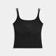 IEF/Aiyifu Chest Wrap 2025 Early Autumn New Korean Style Simple Solid Color Inner and Outerwear Vest Top with Breast Pad Black One Size