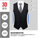 ROMON suit men's business slim suit men's professional formal wear groom wedding dress jacket black 2XL