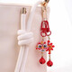 La paix du Nouvel An et la joyeuse marque de bon augure Lion Dance Key Chain Pendant Spring Festival Gift Félicitations pour la chaîne de clés du sac d'argent perdu (le modèle est-il aléatoire?)