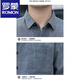 Romon Plaid Shirt Men's Long à manches à manches longues et veste de revers d'automne Top Top mince Casual Men's Shirt Automne [Mise à niveau] K12108 Gray M