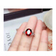 Yuzawa natural garnet ring for women 925 silver plated 18K rose gold personalized simple wine ruby ring gift for women white 925 silver plated platinum + identification certificate opening adjustable