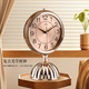OUDUIDA RETRO RETRO Sala de estar Oro decoración de adornos de escritorio T Clock Mesa de moda Hogar Sentada Caballo Europeo MUTE MUTE 6996 Patrón de café