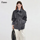 Fano studios Fan Luo Fano urban modern light drape classic raglan sleeve double breasted short windbreaker jacket for women 2026 spring floral gray ready stock M