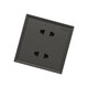 Prise à quatre trous gris sidéral série Schneider Hao Lang C2E426U2_BG_C1 prise à quatre trous Hao Lang gris sidéral