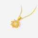 Saturday Fortune (ZLF) Yellow 18K Gold Star Pendant for Women, Fashionable and Versatile Symphony Chain Pendant as a Holiday Gift for Your Girlfriend Pendant (S925 Silver Chain)