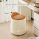 Hangxuan Shijia master bedroom girls makeup stool bedroom dressing table stool rotating makeup chair Italian minimalist round stool light luxury high-end feeling orange + beige fixed style