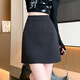 Langsha gray woolen short skirt women's skirt winter 2025 new high-waisted slimming A-line skirt tight hot girl hip skirt