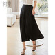 Chushen Spring and Summer New Chinese Style Skirt Women's Design Jacquard High Waist Pleated Improved Horse-Faced Skirt S143B1422 Black M