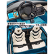 COSCO JUVENI LE children's electric car Lamborghini toy car four-wheel drive remote control can sit adults and babies 1-2-3-6 years old gift, painted blue, two seats + MP4 LCD screen + 22v large battery, genuine authorized birthday gift