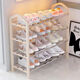 Shoe cabinet simple shoe rack door sturdy dormitory rental house dust-proof shoe rack multi-layer home three layers white - 45 cm wide