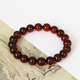 Famous family blood amber bracelet for women and men natural amber single circle bead bracelet maroon bracelet birthday gift 9mm