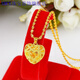 XMCK Old Phoenix 999 Gold Foot Collar de oro El amor y la moda de las mujeres Versátiles Versátiles de la altura del colgante Luz de lujo Cadena de clavículas Rose Heart 2.68g [Se venderá para 2691 yuan pronto]