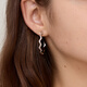 Arsis star same style Liuguang series sparkling earrings women's large hoop earrings high-end light luxury earrings as gifts for girlfriends Lingjing sparkling C-ring earrings丨large size