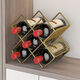 Tanbeiman Red Wine Display Rack Red Wine Rack Creative Light Luxury Modern Simple European Wine Cabinet Rack Ornament Wine Rack Display Rack Wine Rack Holder Black Double Pack