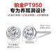 Dairuo platinum popular earrings for men PT950 new handsome moissanite diamond earrings high-grade platinum ear piercing single female single platinum earring (about 0.62g)