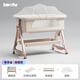 Babbitt crib multi-functional bed folding crib removable crib for 0-3 years old newborn spliced large bed baby shaker flagship 3D soft-packed mattress + mosquito net + universal wheels thick aluminum alloy / 6-level height adjustable / convenient foldable