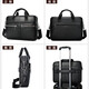 [Direct sales from the manufacturer] First layer cowhide shoulder bag men's briefcase genuine leather 15.6-inch computer bag business commuting black upgraded version 15.6-inch black upgraded version