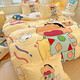 Crayon Shin-chan cartoon cute milk velvet four-piece winter thickened quilt cover sheet student dormitory three-piece set Sleepy Shin-chan-velvet 1.8m fitted sheet style four-piece quilt cover 200*230cm