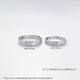 Lao Fengxiang platinum ring pt950 bow couple ring proposal and birthday gift for girlfriend and wife platinum jewelry platinum about 8.75g one pair