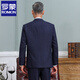 ROMON high-end suit for middle-aged and elderly people, wedding dad, men's formal suit, father-in-law suit, middle-aged and elderly business casual, two-button pure black suit + trousers, free gift pack XL 180, free gift pack