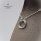 Diamond Family PT950 platinum necklace Möbius strip platinum pendant necklace simple temperament platinum women holiday gift platinum necklace about 3.77g
