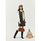 Zihan (ZIHAN) Zihan round neck long-sleeved shirt vest dress inside and outside two-piece suit skirt for women 2025 winter new style gray plaid XS