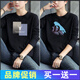 Mei'an Jia Langarmes T-Shirt für Männer Frühling und Herbst Dünne innere Top-Basis-Hemd Mode Herrenmodentrendy T-Shirt für Herbstkleidung 989 Weiß + 963 Mist Blue S